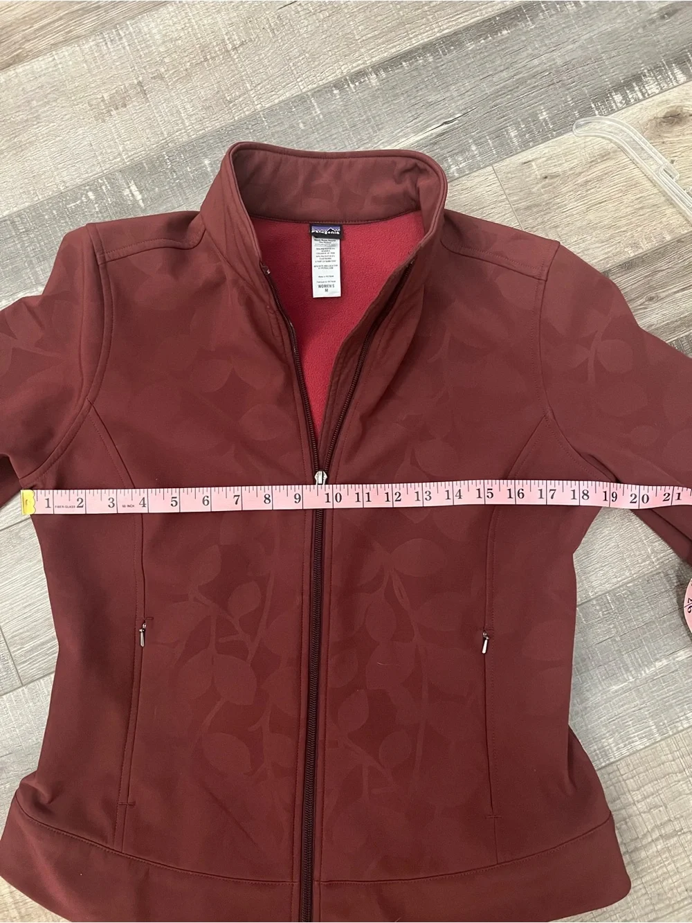 Patagonia Women's Brick Red Zip-Front Bomber Jacket